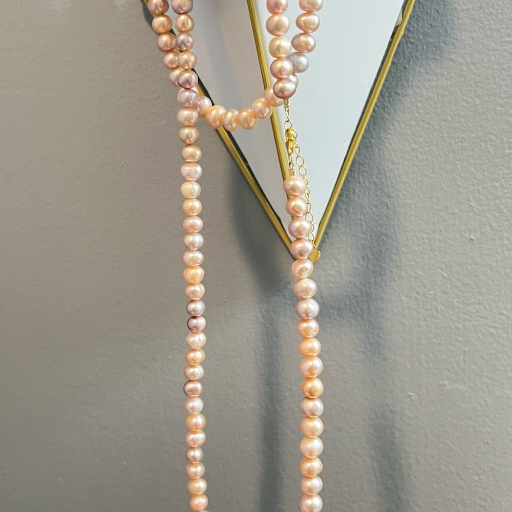 SOLD EXTERNALLY—- Champagne candy Pearl Necklace